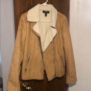 Tan Shearling Lined Jacket